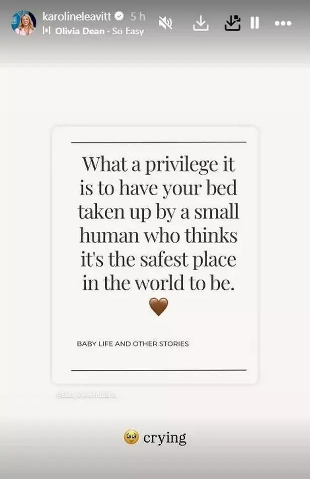 Leavitt shared this message on her Instagram. Credit: Instagram/Karoline Leavitt