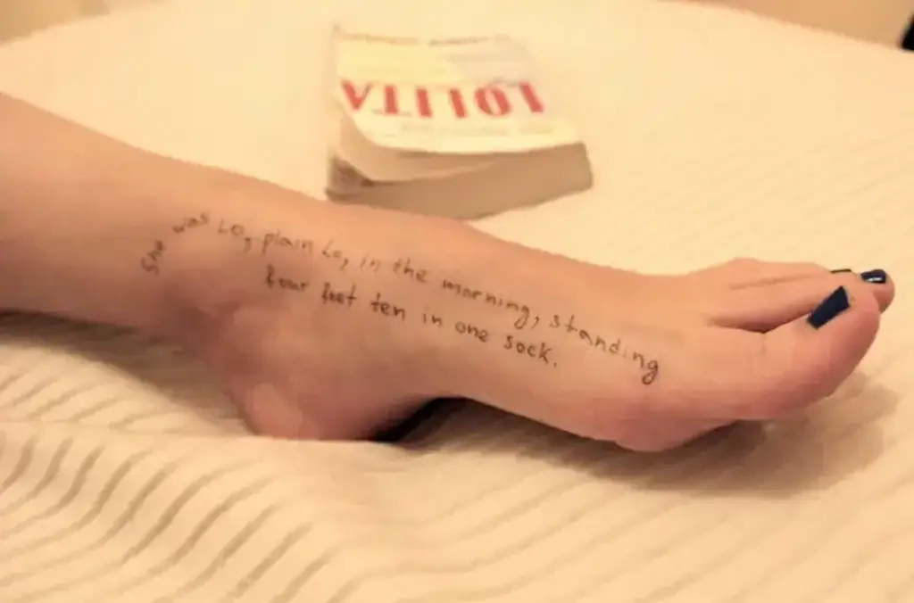 Images showed writing on a person’s foot. Credit: House Oversight Committee