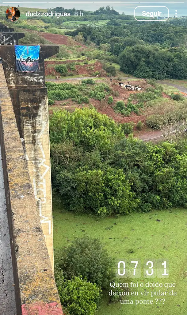 Hours before the fatal fall, Maria shared images of the bridge on social media. Credit: Instagram
