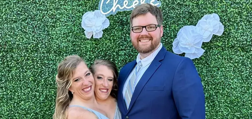 Conjoined twins Abby and Brittany Hensel seen with newborn baby over a year after wedding went public