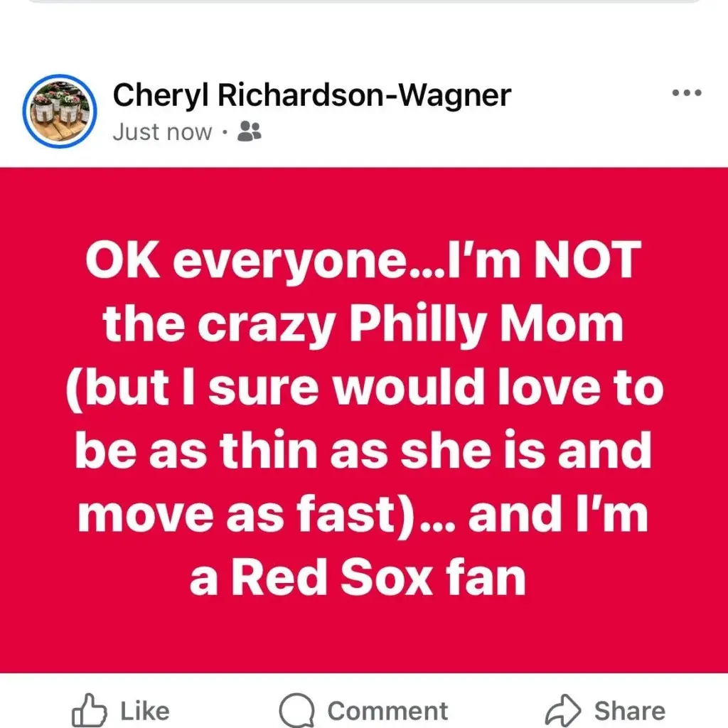 Cheryl Richardson-Wagner was forced to deny being the 'Phillies Karen'. Credit: Facebook 