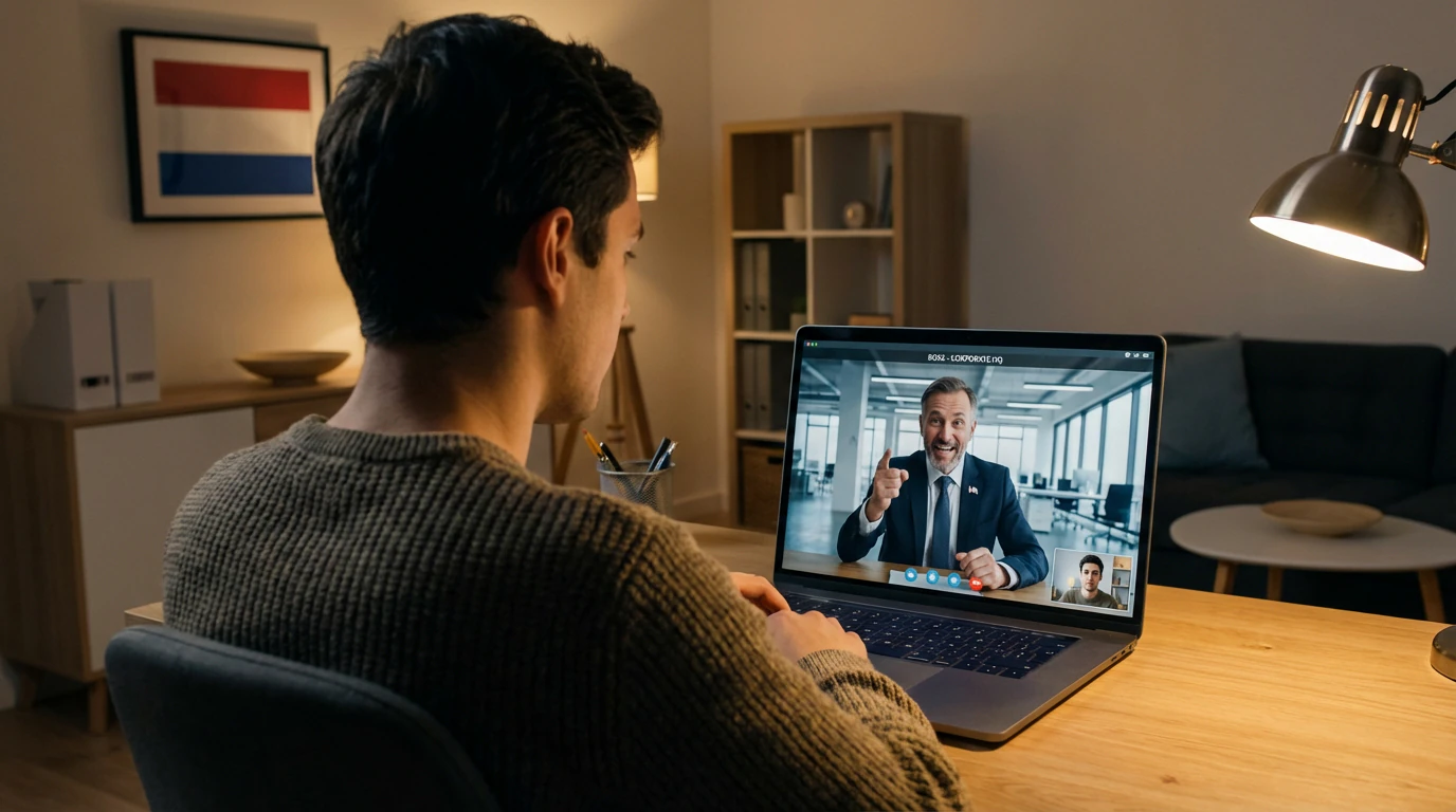 Man on Call with US boss