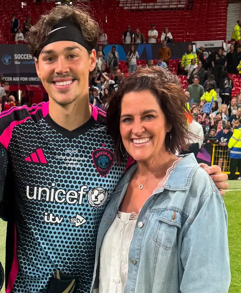 Noah Beck's mom has been suspended from her school. Credit: Facebook