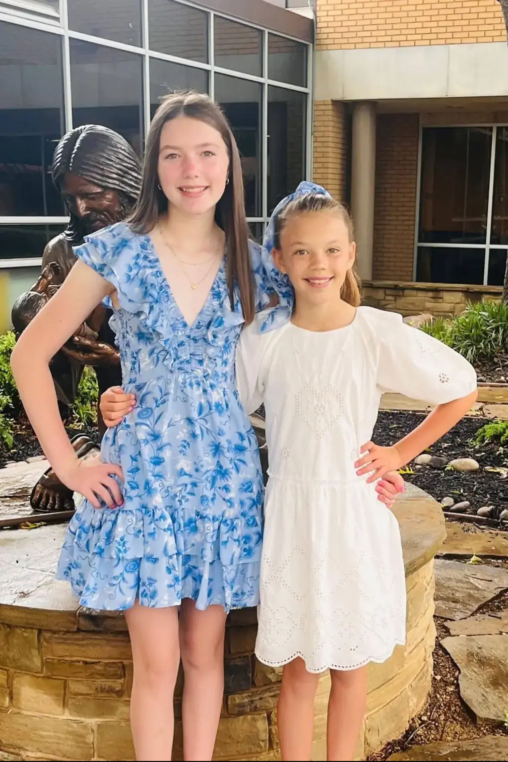 Blair, 13, and Brooke, 11, were found dead with “their hands locked together.” Credit: Facebook