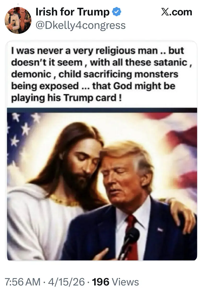 Donald Trump shared the new Jesus picture. Credit: Truth Social