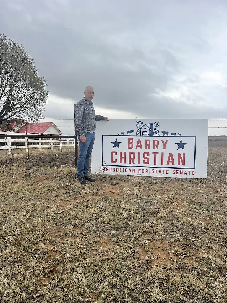 Barry Christian, a Republican candidate for Oklahoma State Senate District 38, was found dead. Credit: Facebook