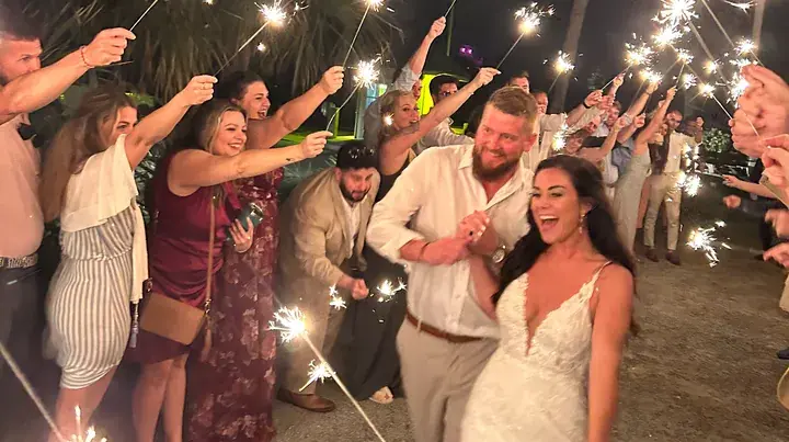 The couple on their wedding night. Credit: GoFundMe