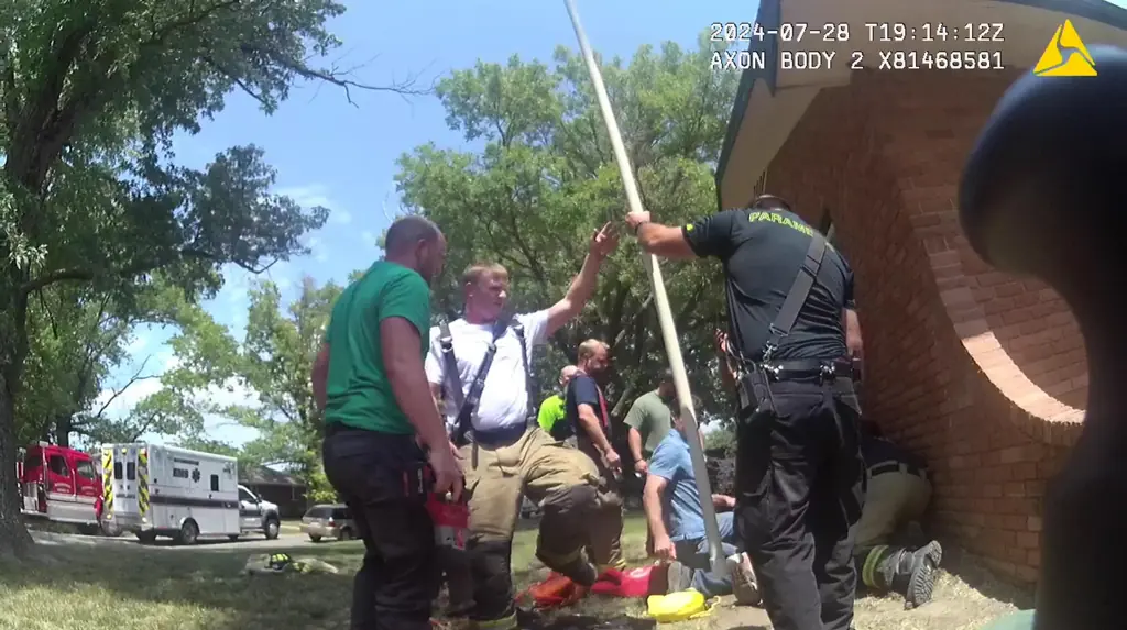 Heart-stopping video shows rescue of 1-year-old boy who fell 9 foot down a narrow pipe in family's back yard