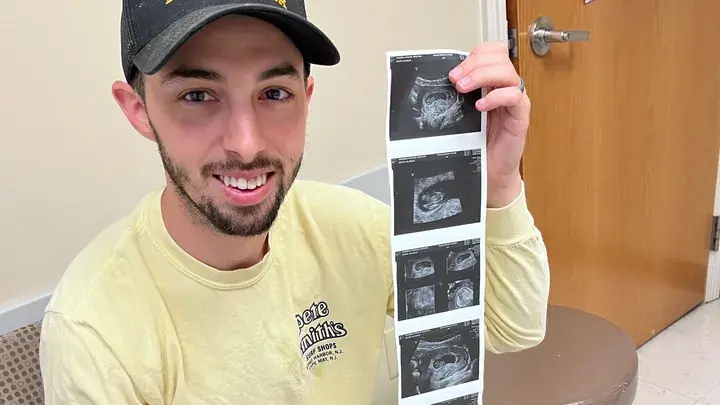 Matthew Gaudreau was expecting his first child with wife Madeline.  Credit: GoFundMe