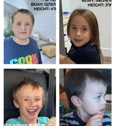 Photos of the abducted children. Credit: GoFundMe