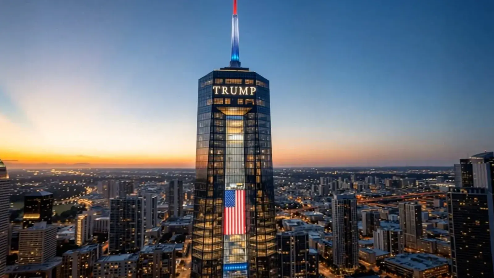 A rendering of the Trump Presidential Library. Credit: Donald Trump/X