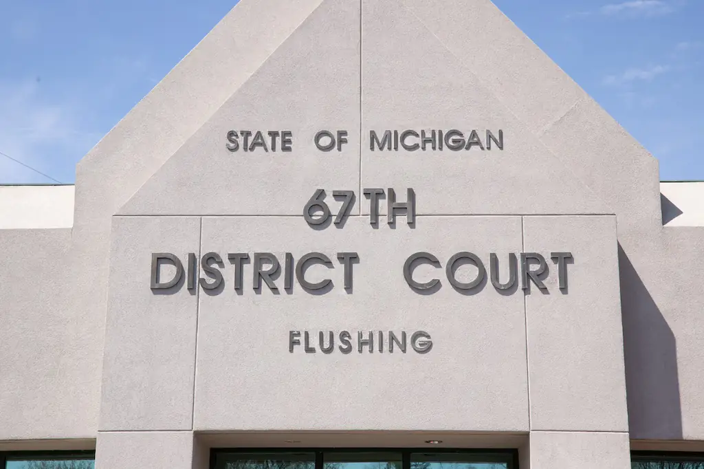 The 67th District Court on Wednesday, April 19, 2023, in Flushing.