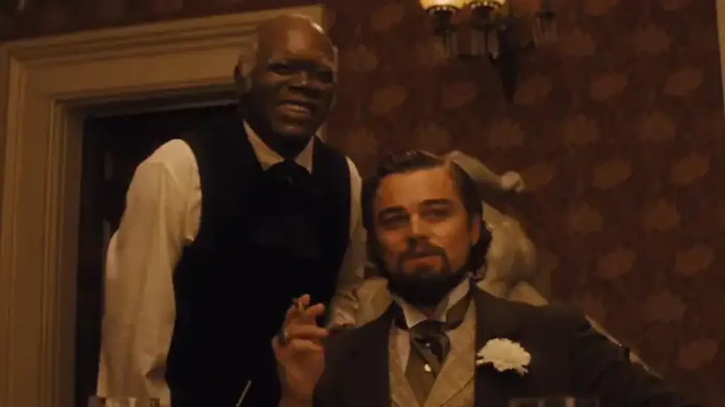 Samuel L Jackson plays Stephen, the house slave of DiCaprio's villain in the film (Picture: Weinstein Company/Columbia Pictures)