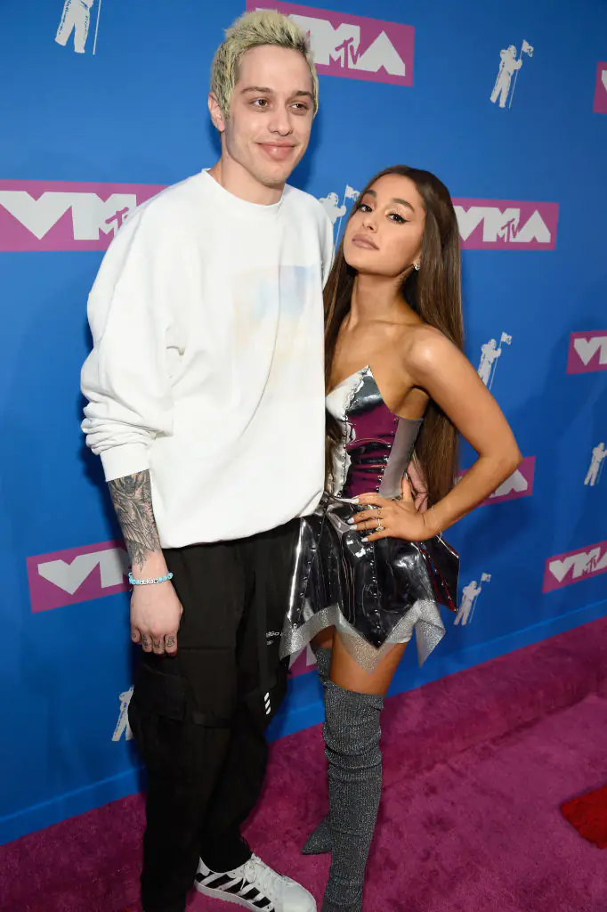 Pete Davidson and Ariana Grande began dating in May 2018 and got engaged just weeks later, before calling off their engagement and broke up in October 2018. Credit: Kevin Mazur / Getty