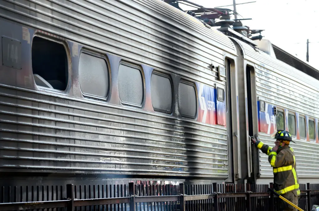 Train traveling from Pennsylvania to Delaware carrying 350 passengers bursts into flames