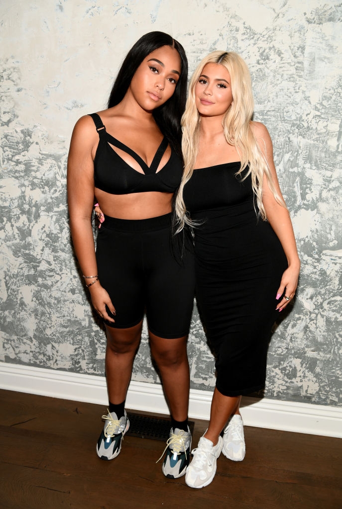 WEST HOLLYWOOD, CA - AUGUST 29: Jordyn Woods (L) and Kylie Jenner attend the launch event of the activewear label SECNDNTURE by Jordyn Woods at a private residence on August 29, 2018 in West Hollywood, California. SECNDNTURE by Jordyn Woods will be available August 30th on secndnture.com. (Photo by Emma McIntyre/Getty Images for SECNDNTURE)