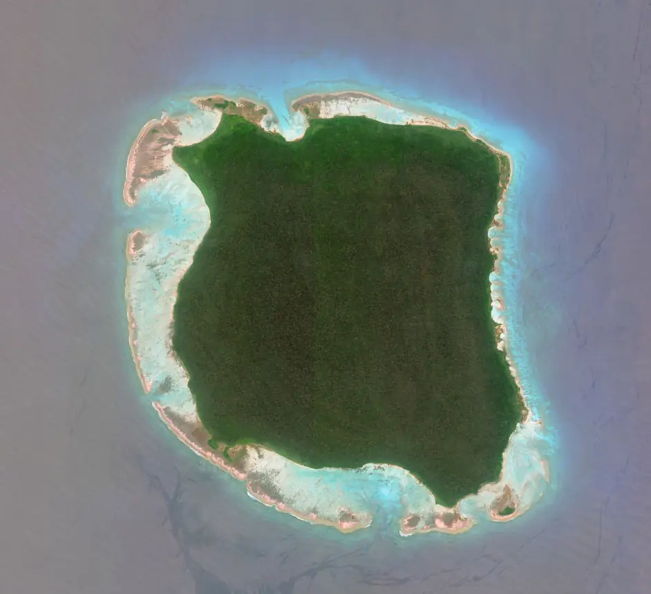 North Sentinel Island is untouched by modern civilization. Credit: DigitalGlobe via Getty Images