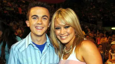 Frankie Muniz and Hilary Duff during Nickelodeon's 17th Annual Kids' Choice Awards - Backstage at Pauley Pavillion in Westwood, California, United States. ***Exclusive*** (Photo by KMazur/WireImage)