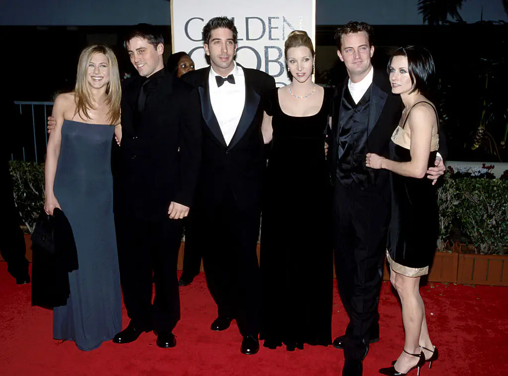 Matthew Perry credited David Schwimmer for fighting for equal pay on Friends. Credit: KMazur/WireImage/Getty Images