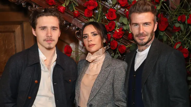 Brooklyn, Victoria and David Beckham