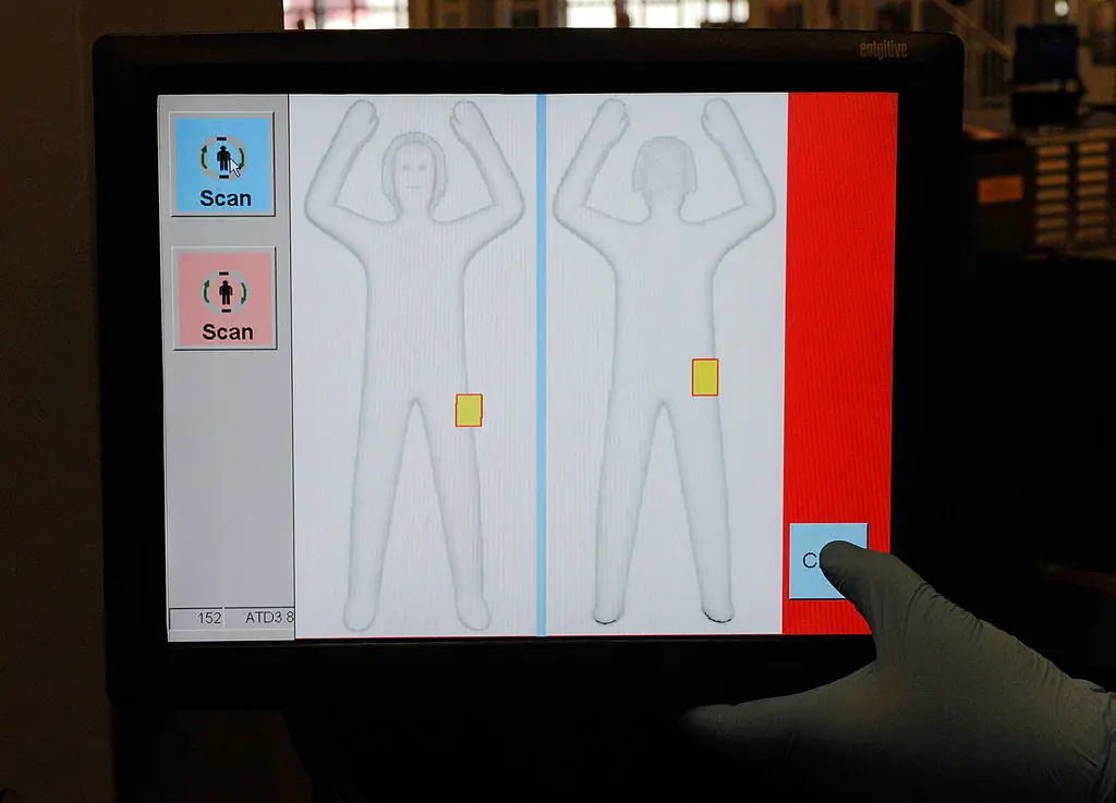 The new body scanners. Credit:	Ethan Miller / Getty
