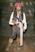 Johnny Depp once again becomes Captain Jack Sparrow as he surprises children in hospital