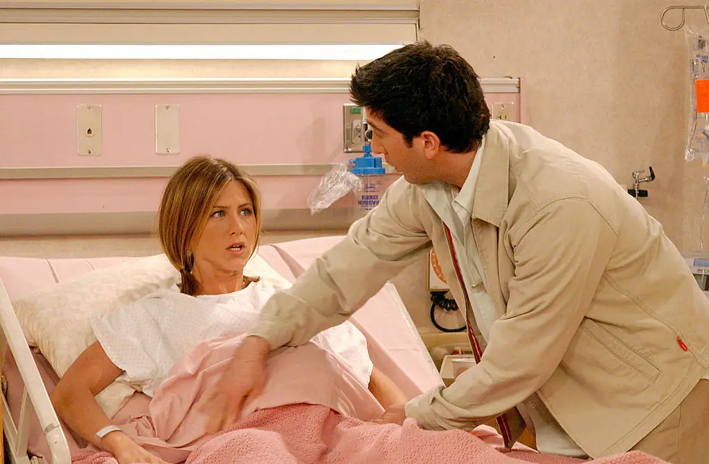 Ross and Rachel welcomed their daughter at the conclusion of season eight. Credit: Warner Bros. Television/Getty Images