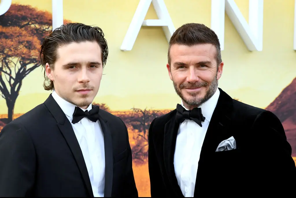 Brooklyn Beckham and David Beckham. Credit: Dave J Hogan / Getty