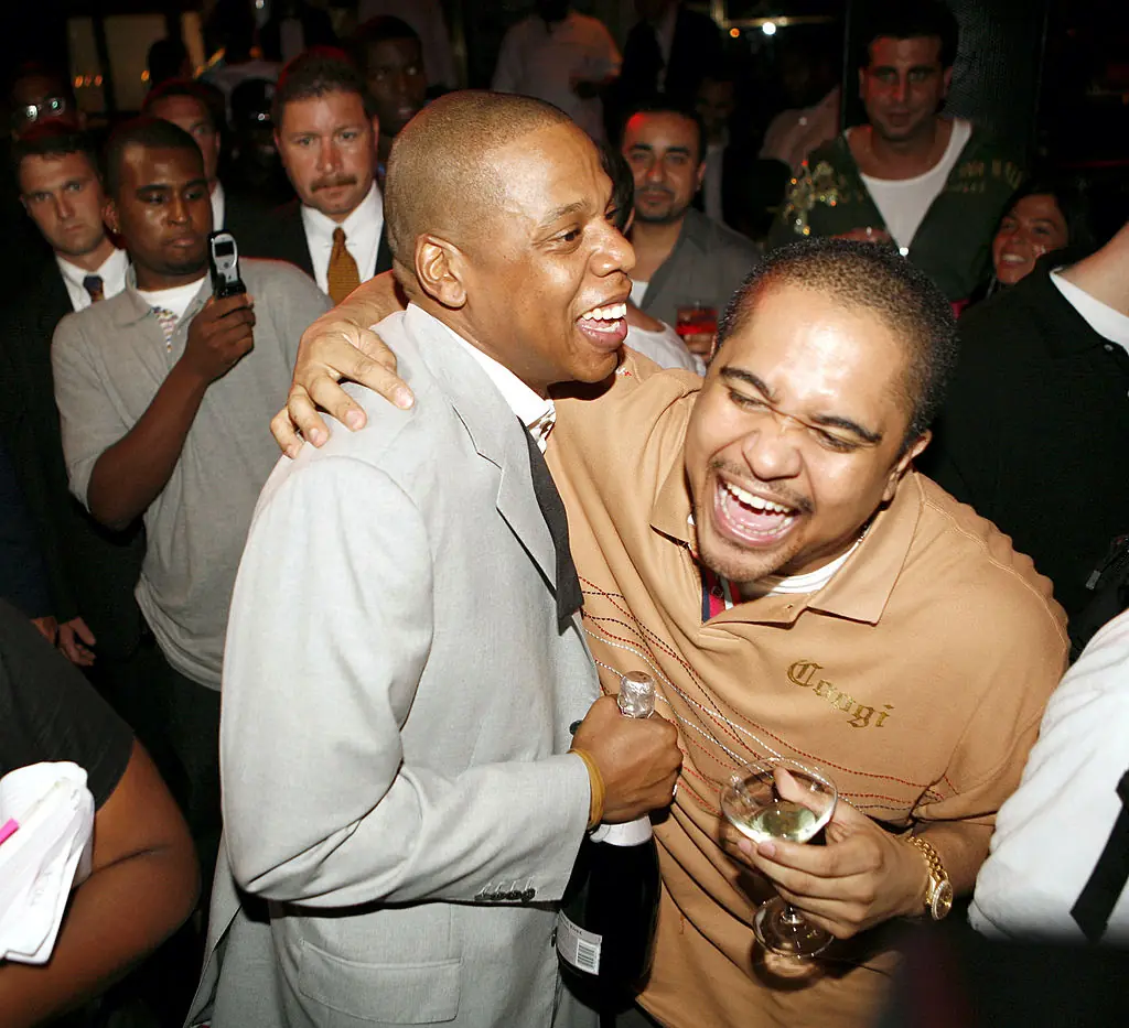 Irv Gotti (right) signed Jay-Z (left) to his label in the 90s. Credit: Shareif Ziyadat/FilmMagic/Getty Images 