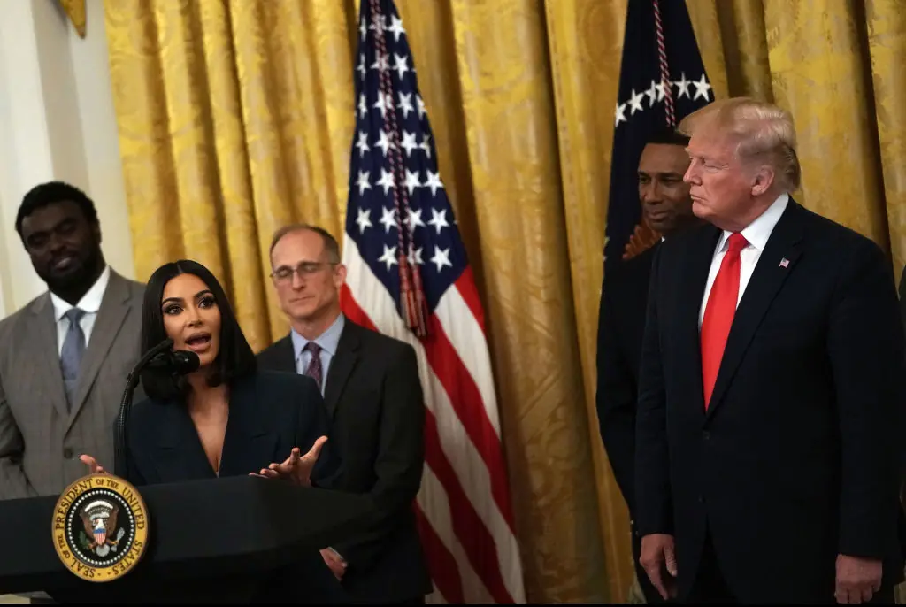 Kim K has previously worked with Trump on prison reform. Credit: Alex Wong/Getty Images