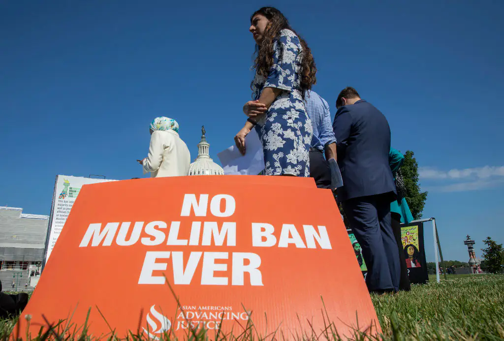 Trump's travel ban in his first term was met with a lot of opposition. Credit: Tasos Katopodis / Getty