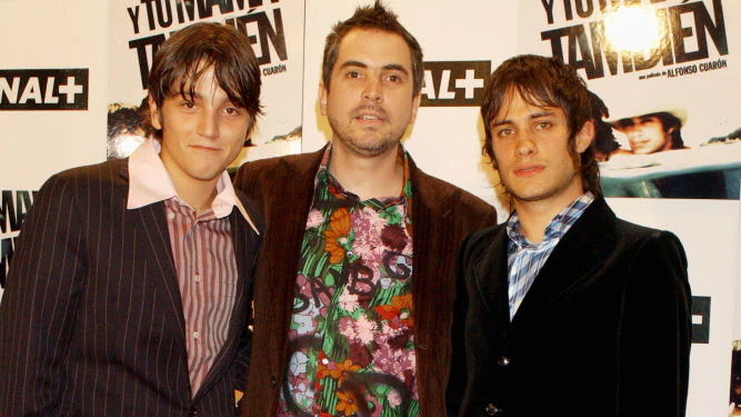 Diego Luna and actor Gael Garcia Bernal with director Alfonso Cuaron