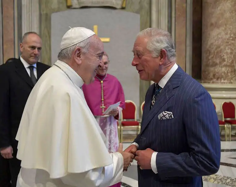 Pope Francis and a then-Prince Charles back in 2019. Credit: Arthur Edwards - Pool/Getty Images