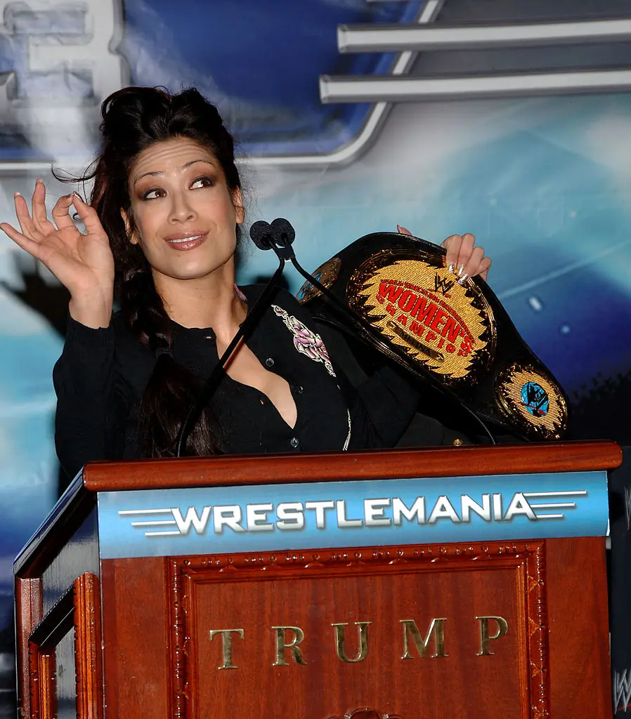 Perez back in 2007 as WWE Women's Champion. Credit: Jamie McCarthy / Getty