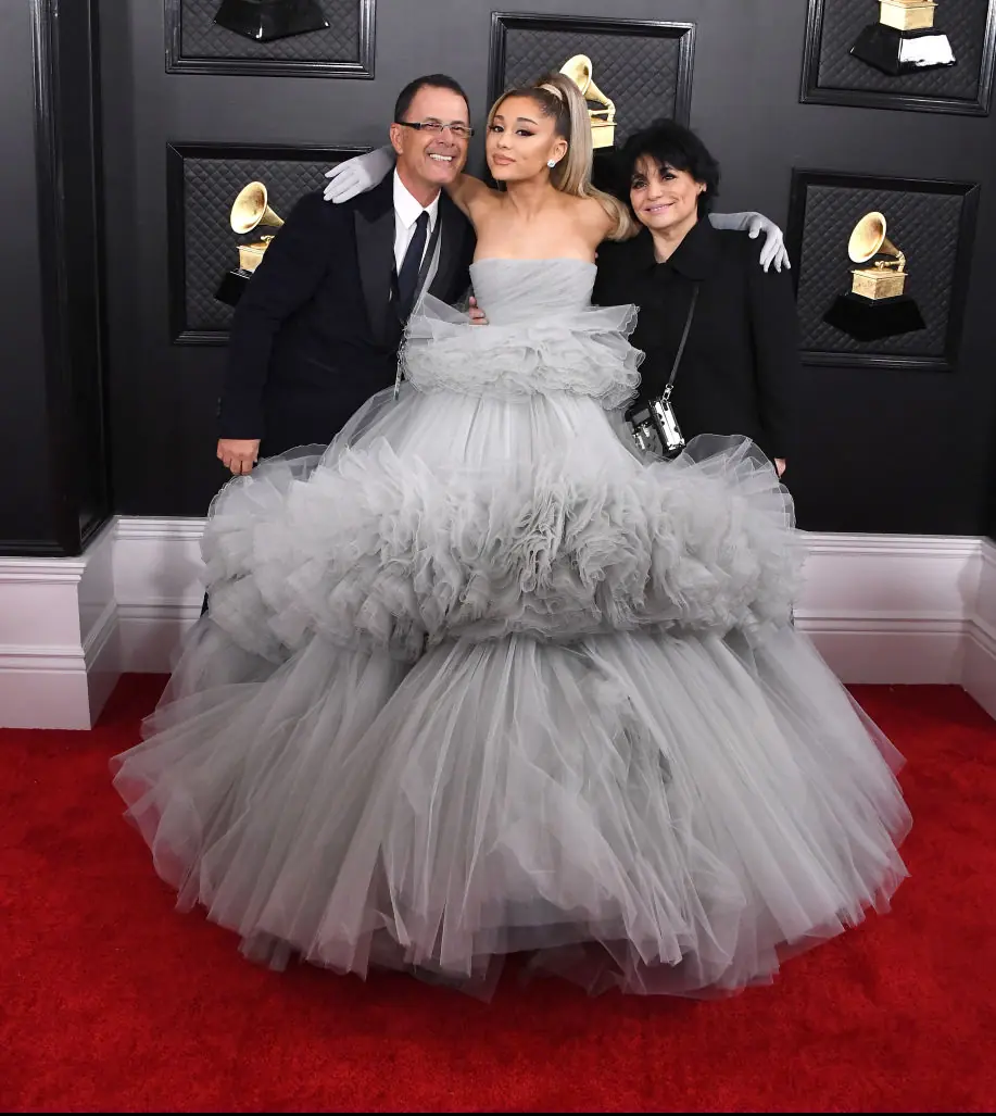 Joan Grande, Ariana Grande and Edward Butera. Credit: Steve Granitz / Getty