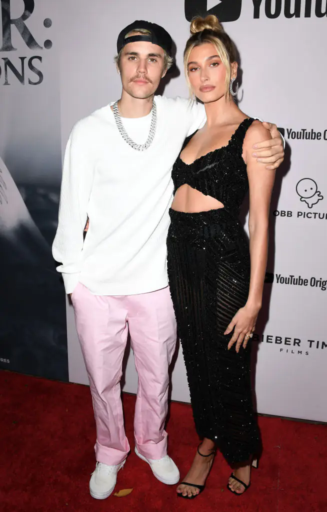 Hailey responded to Justin's crying photo. Credit: Jon Kopaloff/Getty Images
