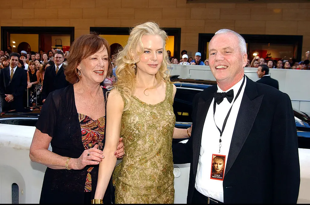 Kidman with her parents in 2003. Credit: Peter Carrette Archive/Getty