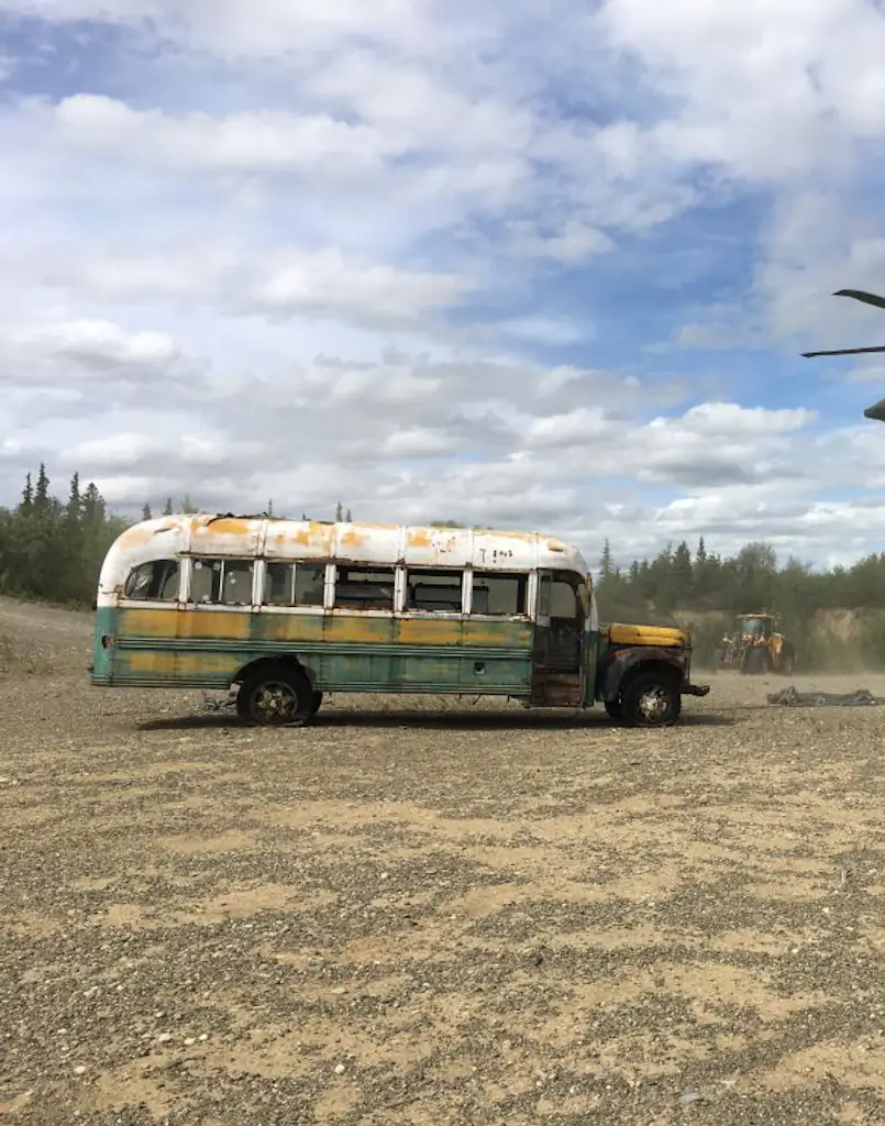 McCandless lived in Bus 142, a 1940s-era Fairbanks city bus. Credit: Handout / Getty
