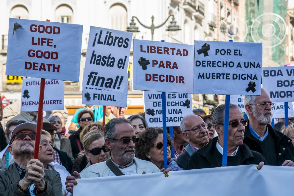 Spain legalized assisted dying and voluntary euthanasia in 2021. Credit: Marcos del Mazo/LightRocket via Getty Images