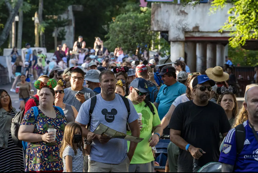 Guests are encouraged to use the Disney Parks apps to help plan their visits. Credit: Anadolu / Getty