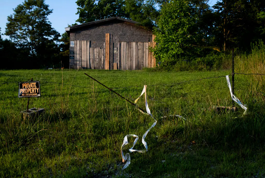 The barn were some of the Rhoden family were killed. Credit: The Washington Post / Getty Images 