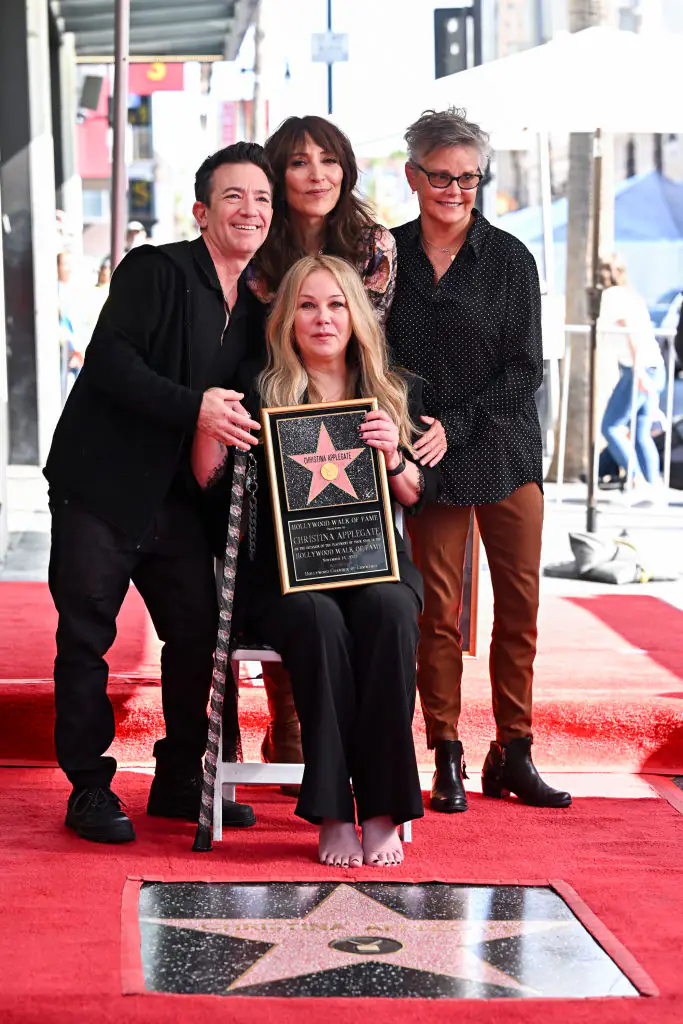 David Faustino (left) had shared an update on Christina Applegate. Credit:	Michael Buckner / Getty