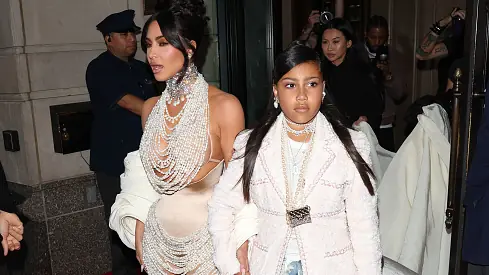 Kim Kardashian and her eldest child North West.