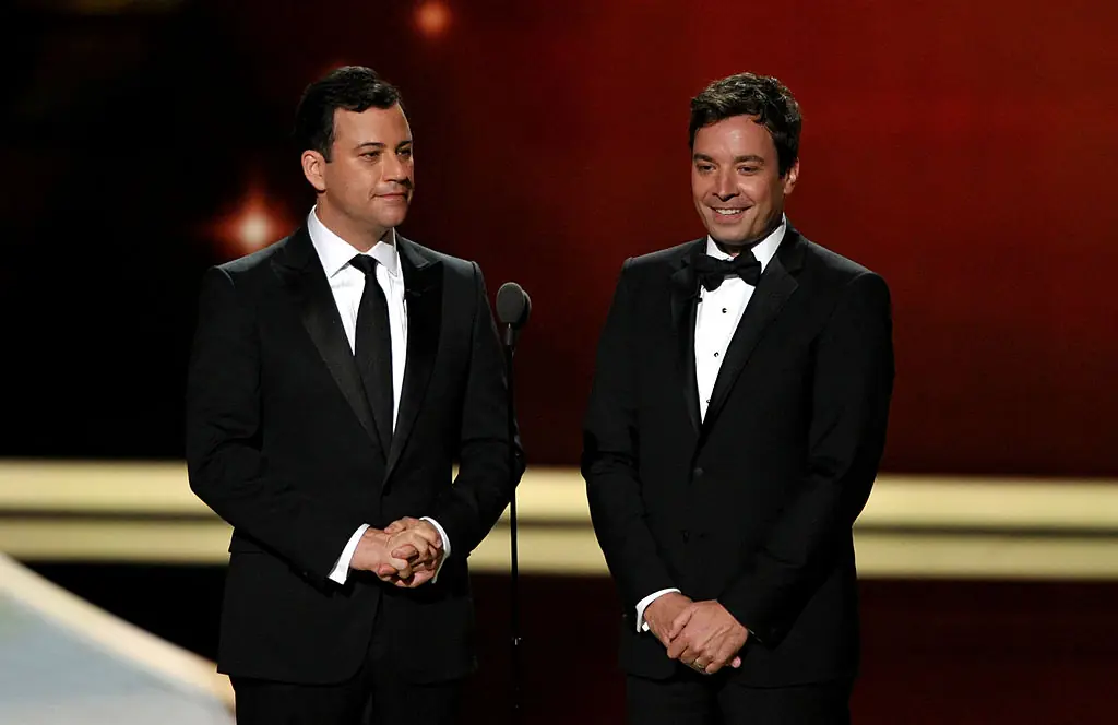 Jimmy Kimmel and Jimmy Fallon. Credit: John Shearer / Getty