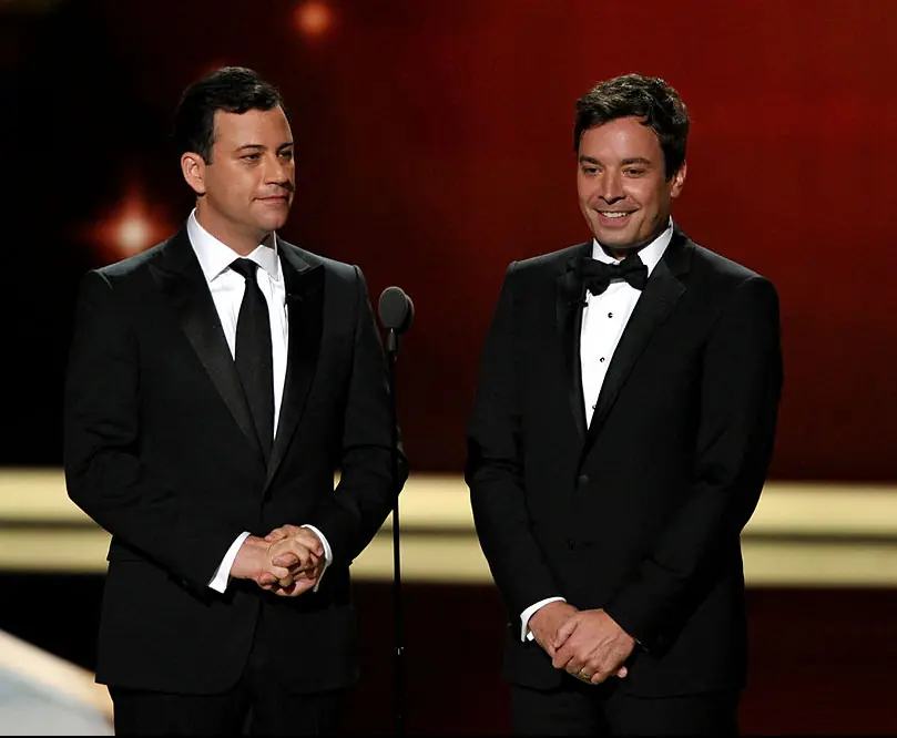 Jimmy Kimmel and Jimmy Fallon. Credit: John Shearer / Getty