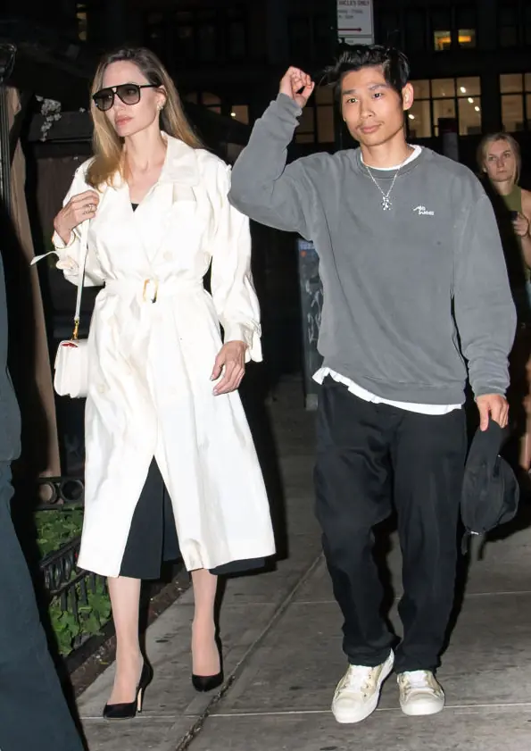 Angelina Jolie and Pax. Credit: MEGA / Getty