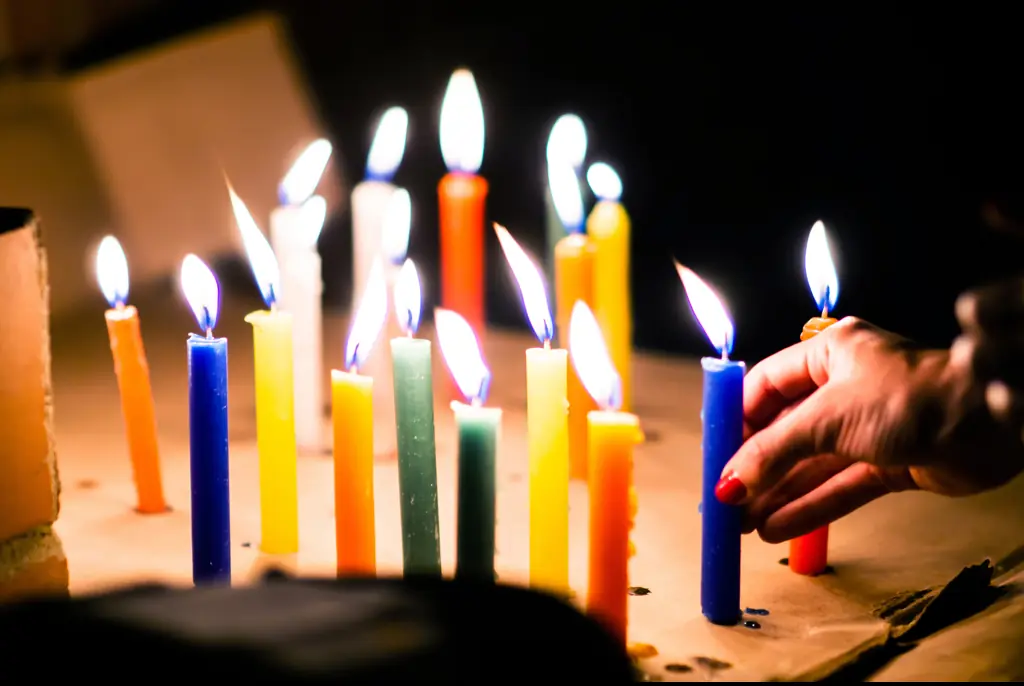 Colored candled are placed outside to mark Noche de Velitas in Colombia. Credit: 	Hispanolistic/Getty Images