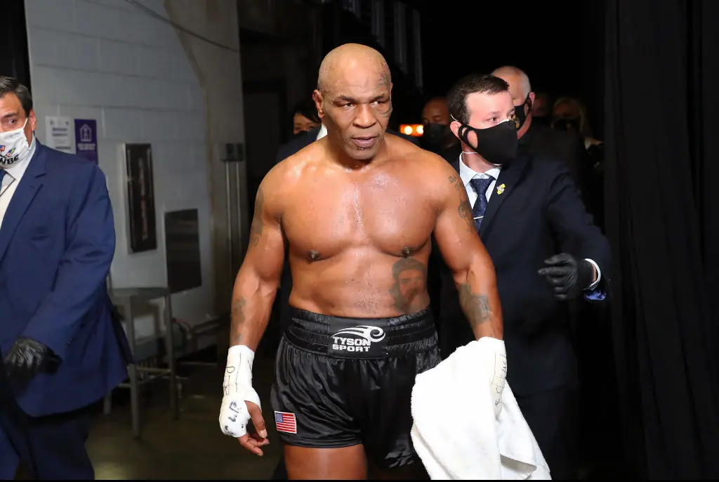 Tyson had overcome severe health challenges just to be able to take part on the night.  Credit: Joe Scarnici/Getty/Triller