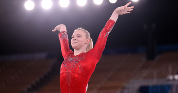 Team USA gymnast Jade Carey reveals why she took a nasty fall during floor routine