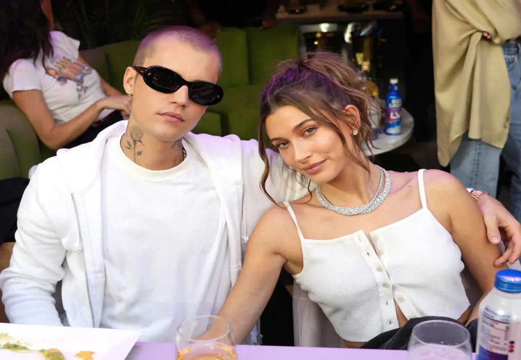 Justin and Hailey Bieber. Credit: Kevin Mazur / Getty